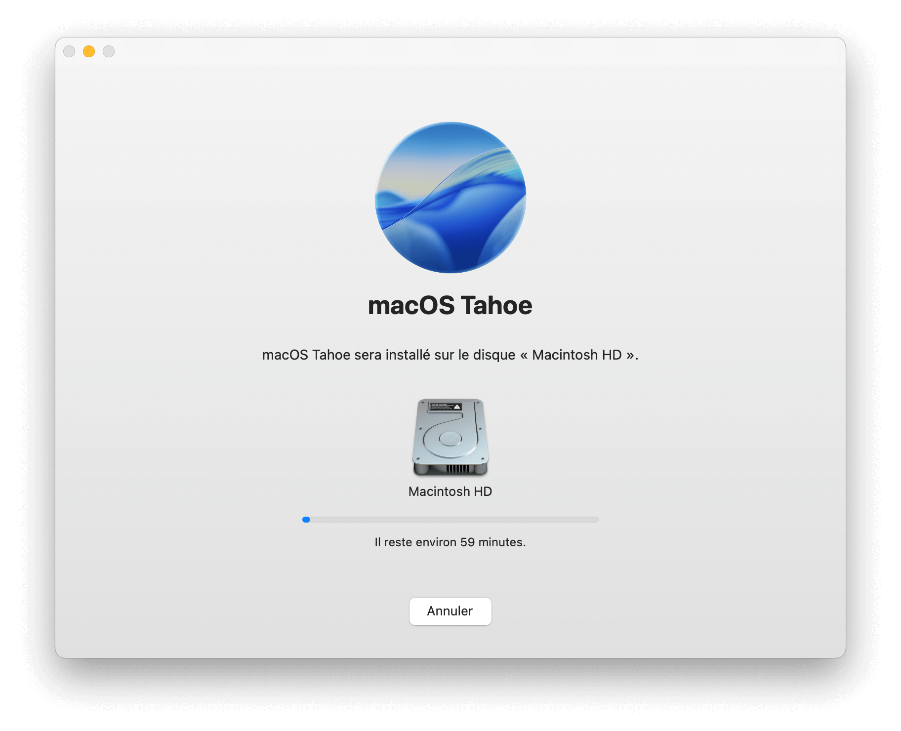 Installer macOS Tahoe