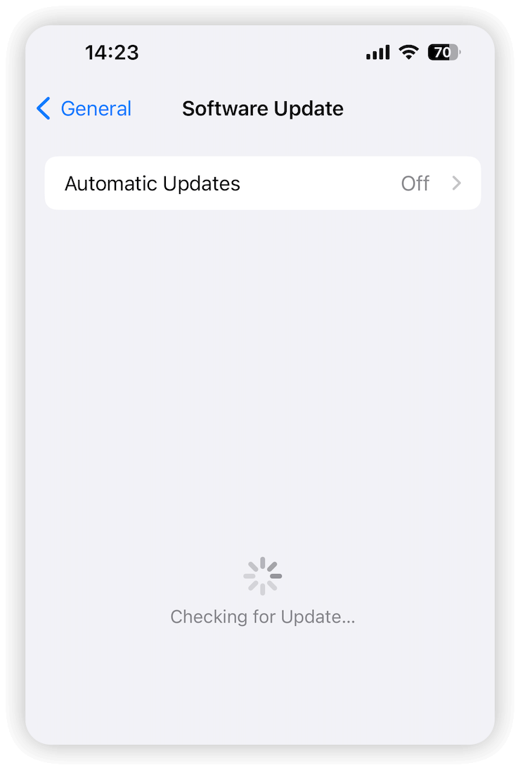 iPhone Stuck on Checking for Update
