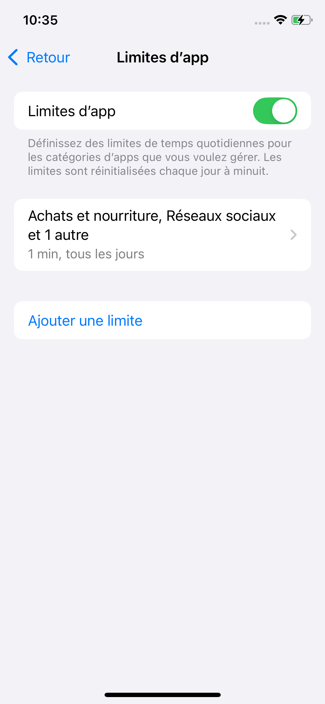 Verrouiller des Applications avec Temps d'Utilisation