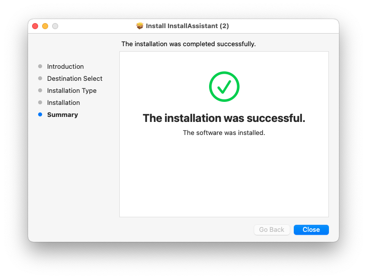 macOS Sequoia software installation