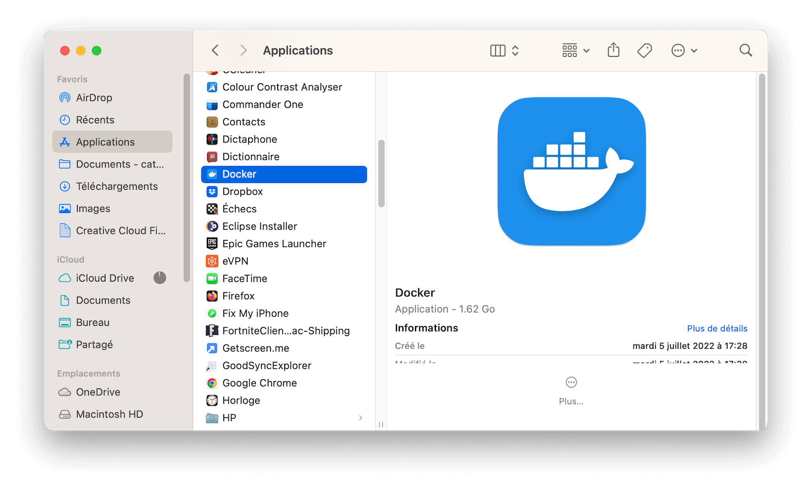 Désinstallez complètement Docker