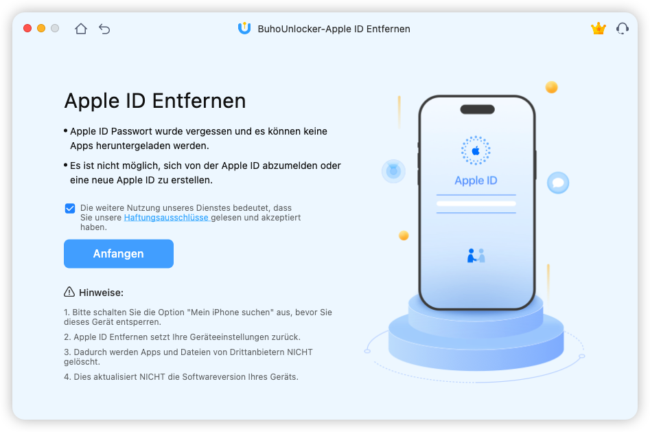 Apple ID vom iPhone entfernen