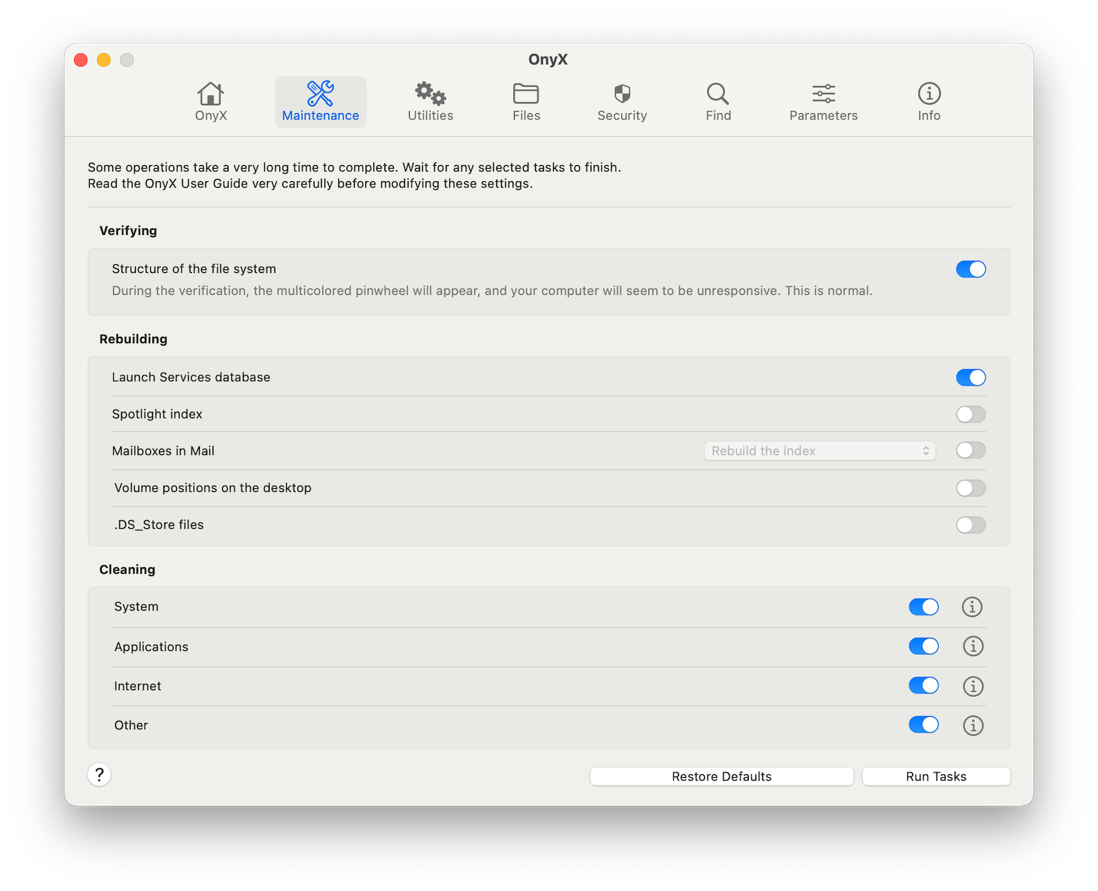 MacKeeper 維護、優化工具替代方案 - OnyX