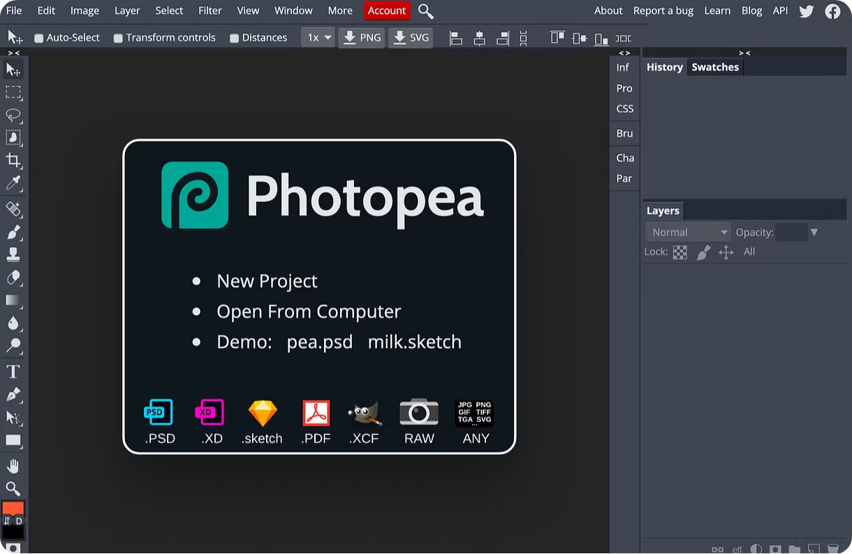 Photoshop Alternative - Photopea