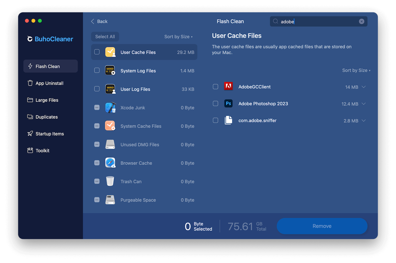 Quickly Clear Adobe Cache on Mac with BuhoCleaner