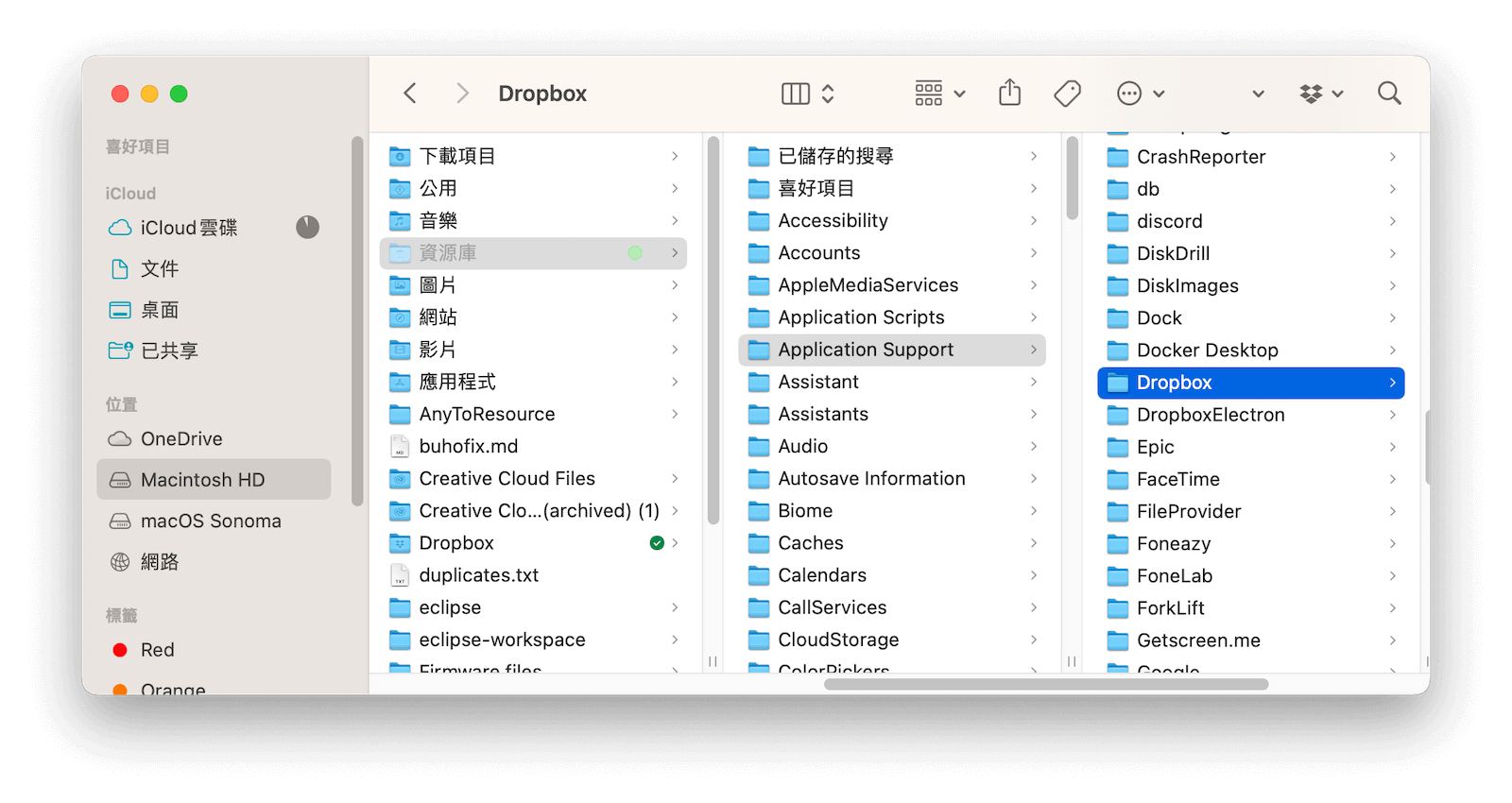 刪除 Dropbox 關聯檔案