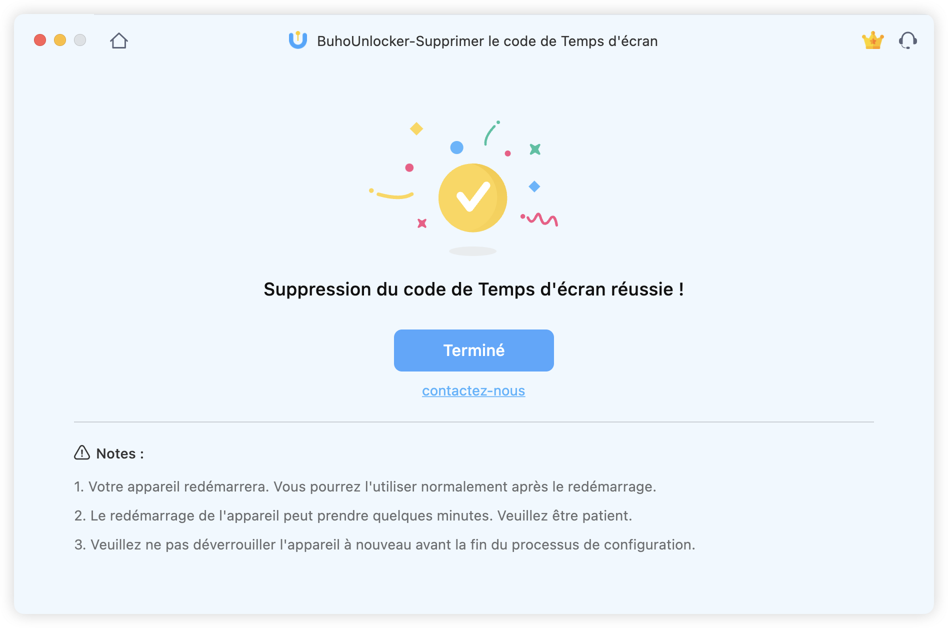 Supprimer le code de temps d'écran