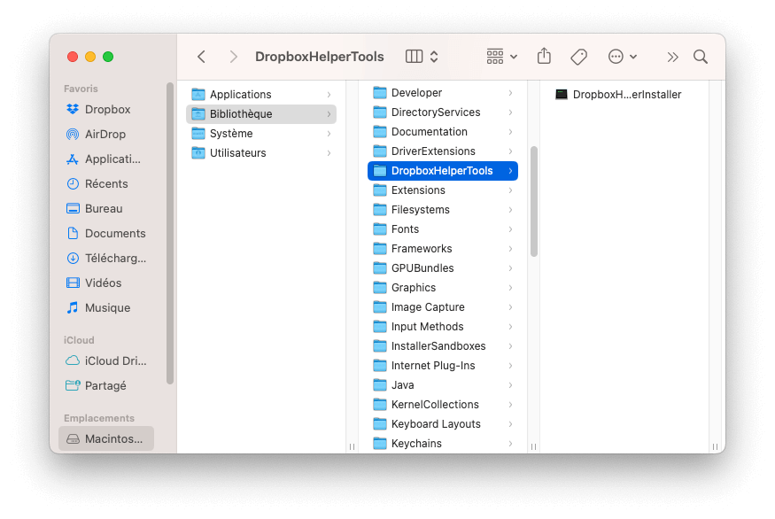Uninstall the Dropbox Contextual Menu