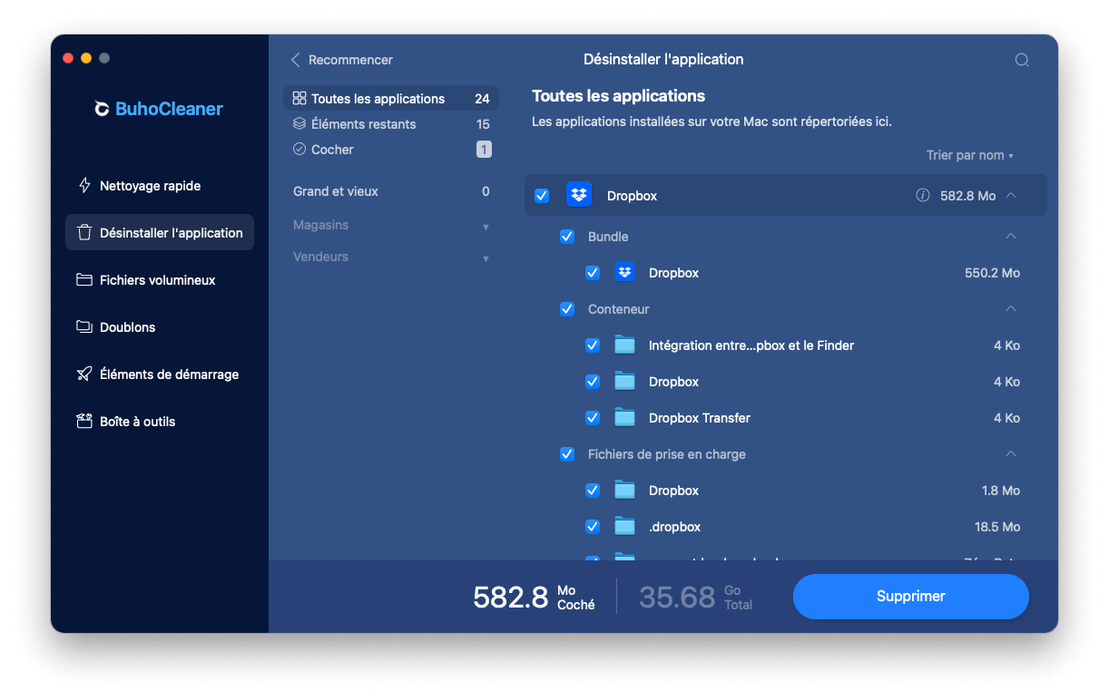 Quickly Uninstall Dropbox from Mac
