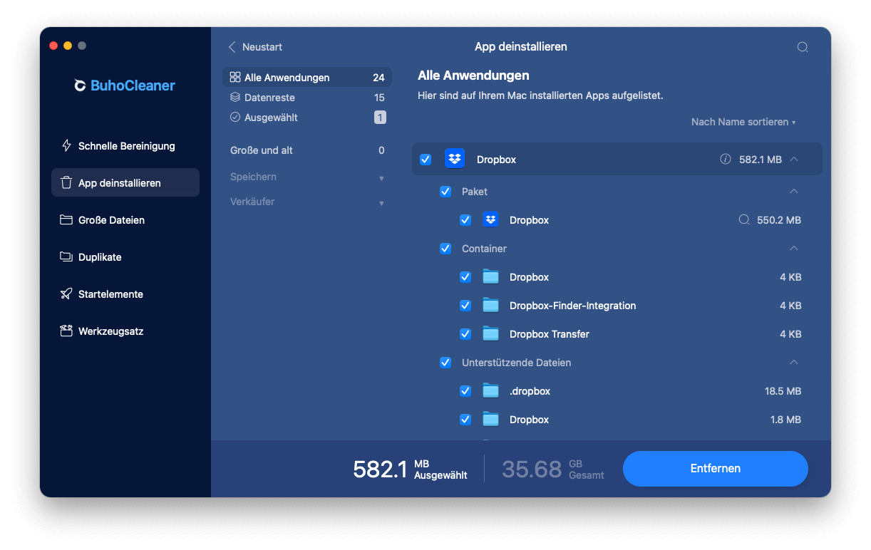Dropbox schnell vom Mac deinstallieren