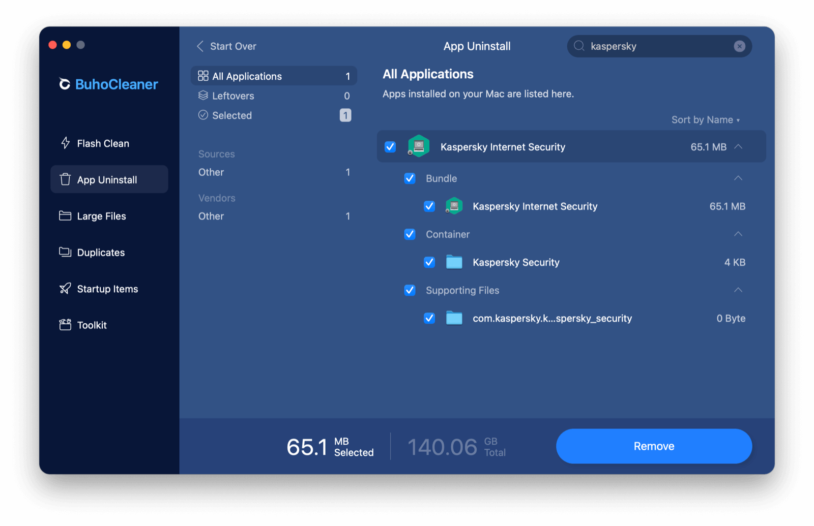 Completely Uninstall Kaspersky with BuhoCleaner
