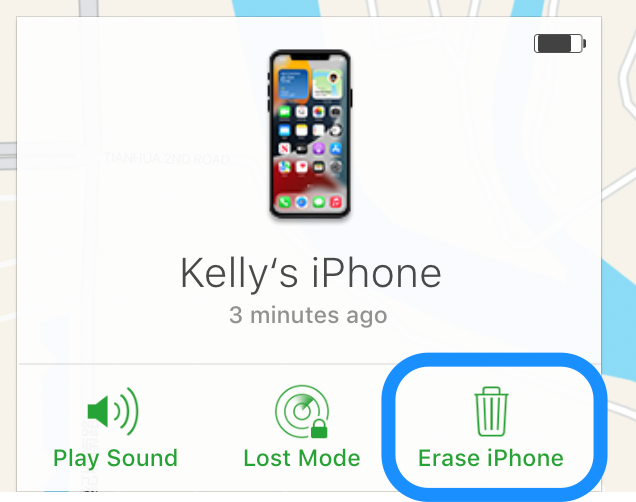 Erase Device from iPhone