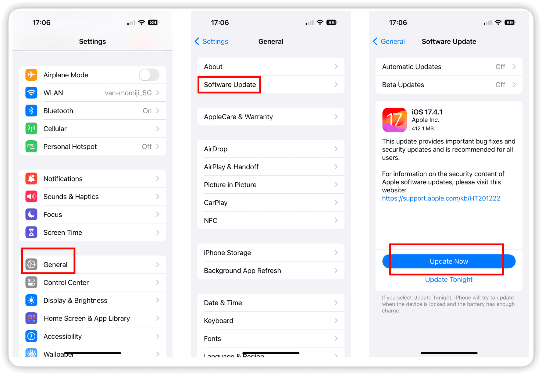 Update iOS Version