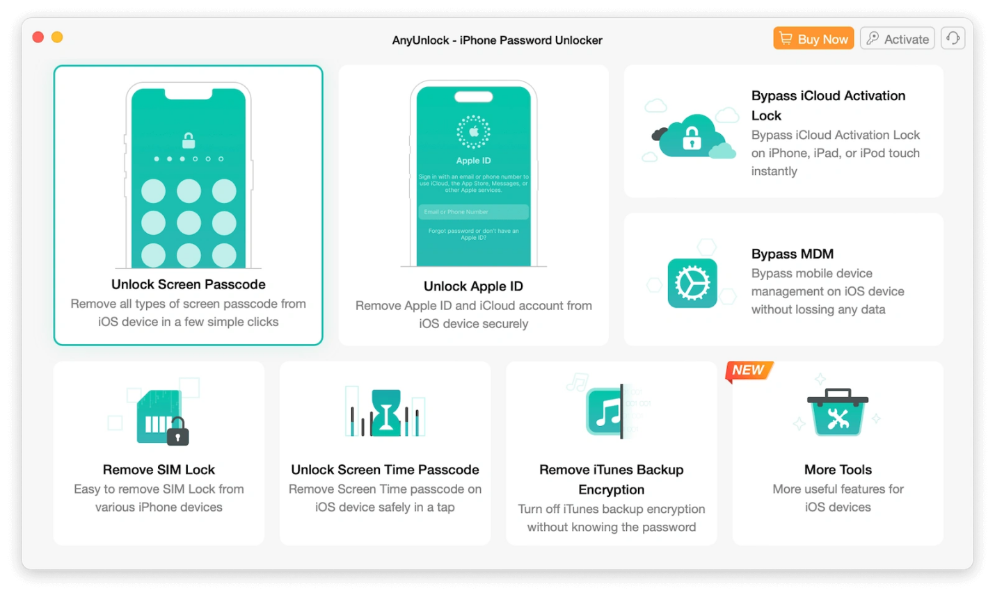 Alternativas gratuitas a 4uKey - AnyUnlock