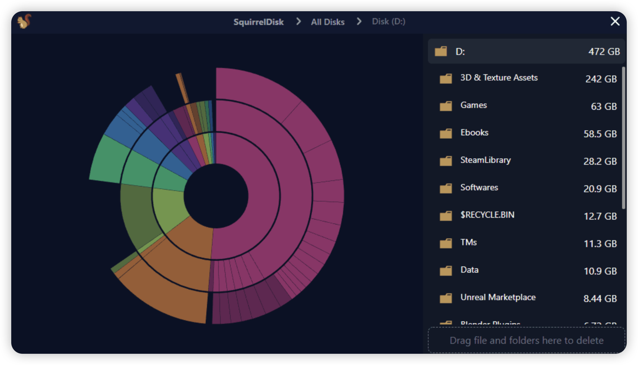 DaisyDisk 免費替代軟體 - SquirrelDisk