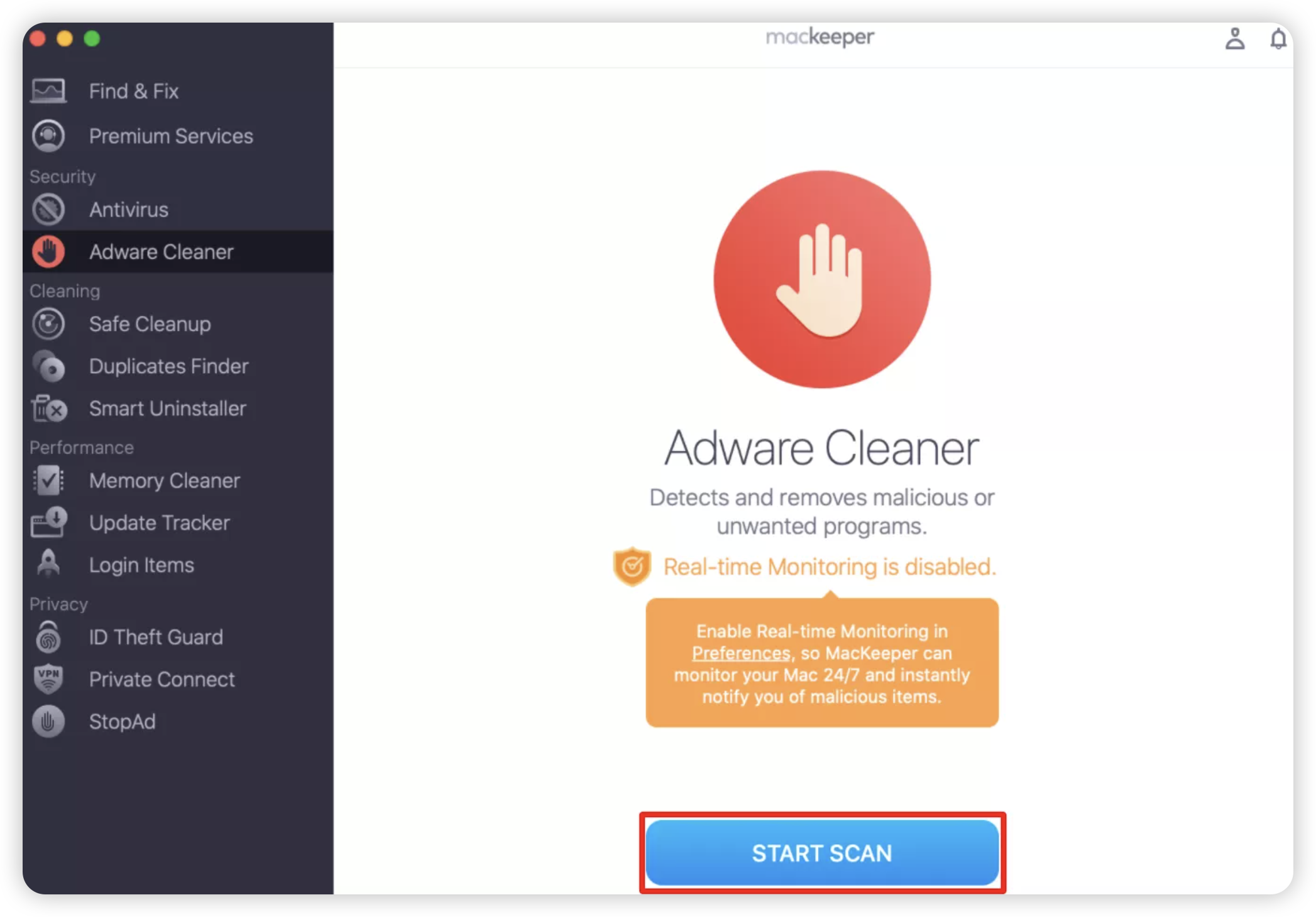 Adware cleaner