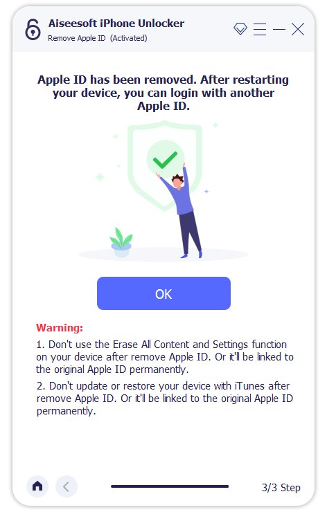 Apple ID Removed
