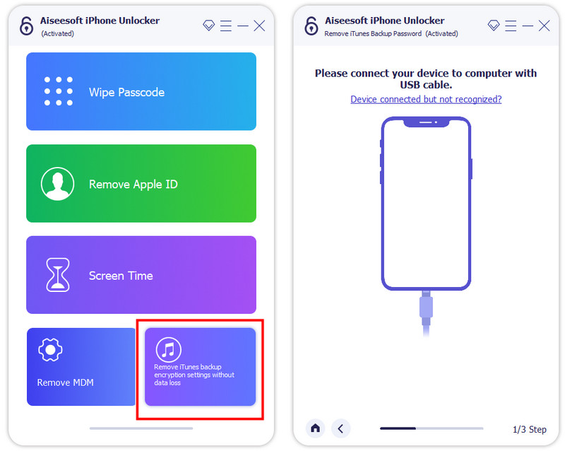 Remove iTunes Backup Encryption