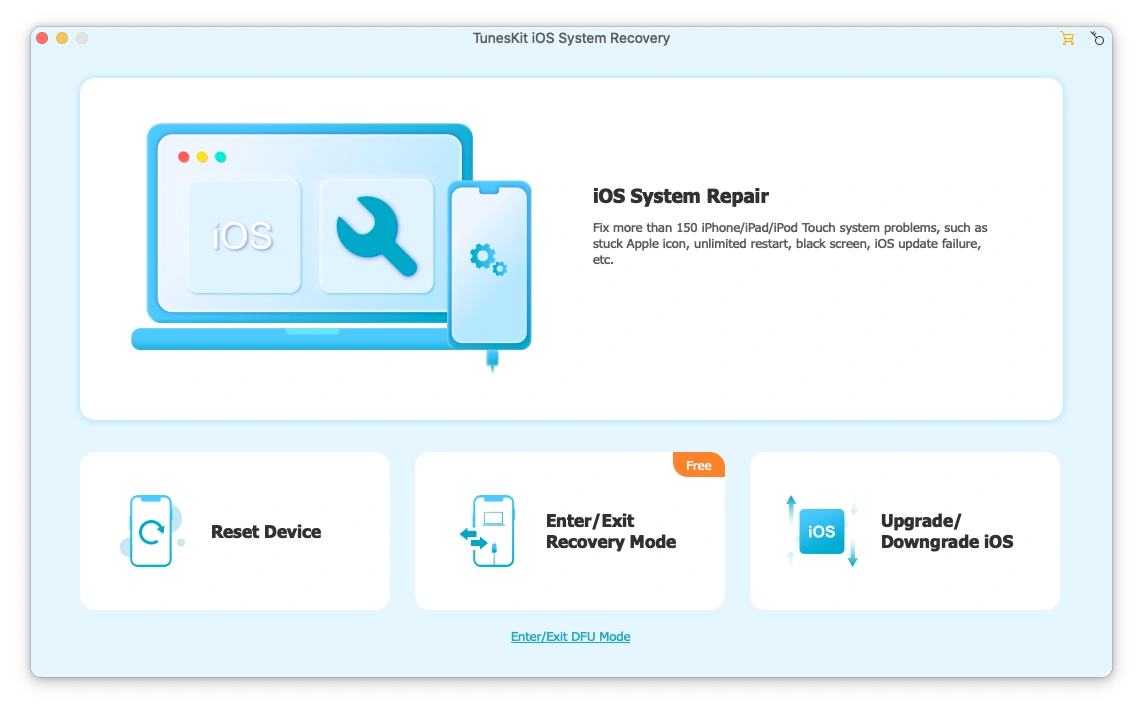 AnyFix Alternative - TunesKit iOS System Recovery
