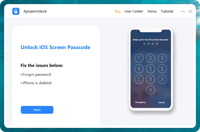 Alternativa Gratuita ao AnyUnlock - ApowerUnlock