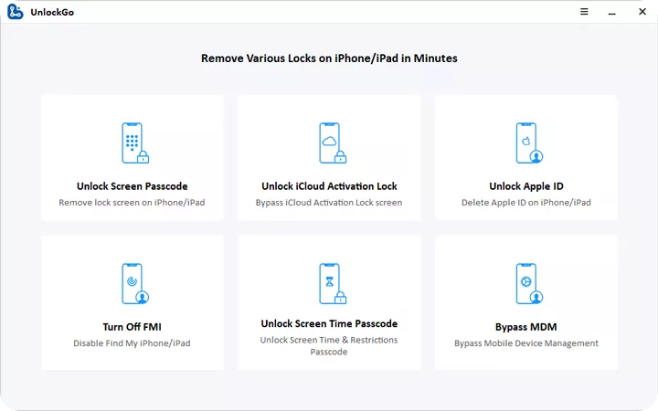 Alternativa Gratuita ao AnyUnlock - UnlockGo