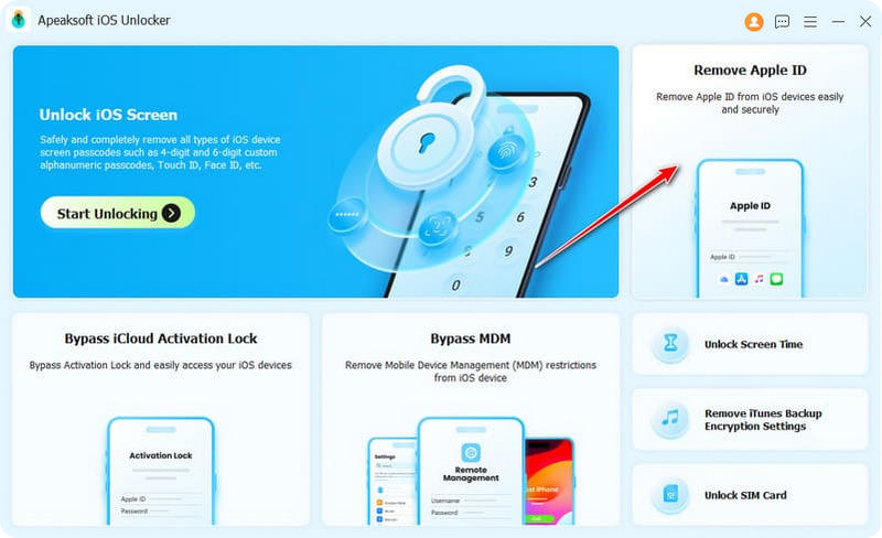 Apeaksoft iOS Unlocker - Remove Apple ID