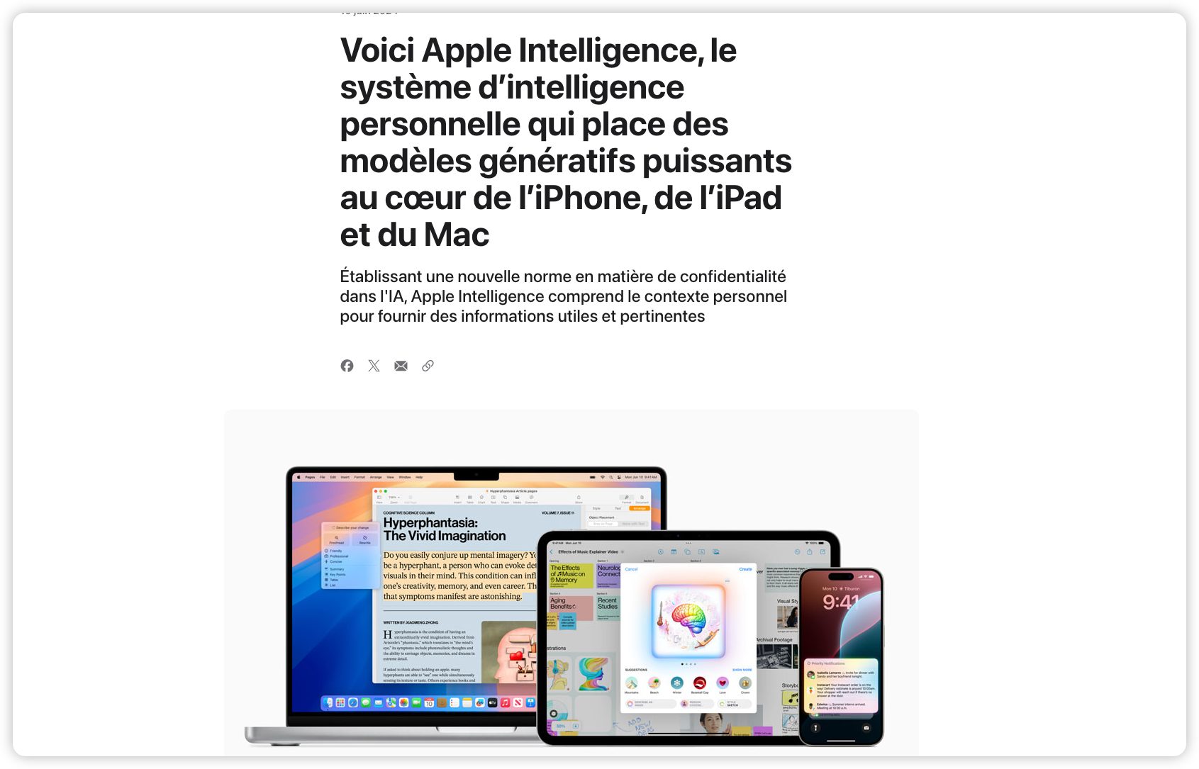 Apple inteilligence