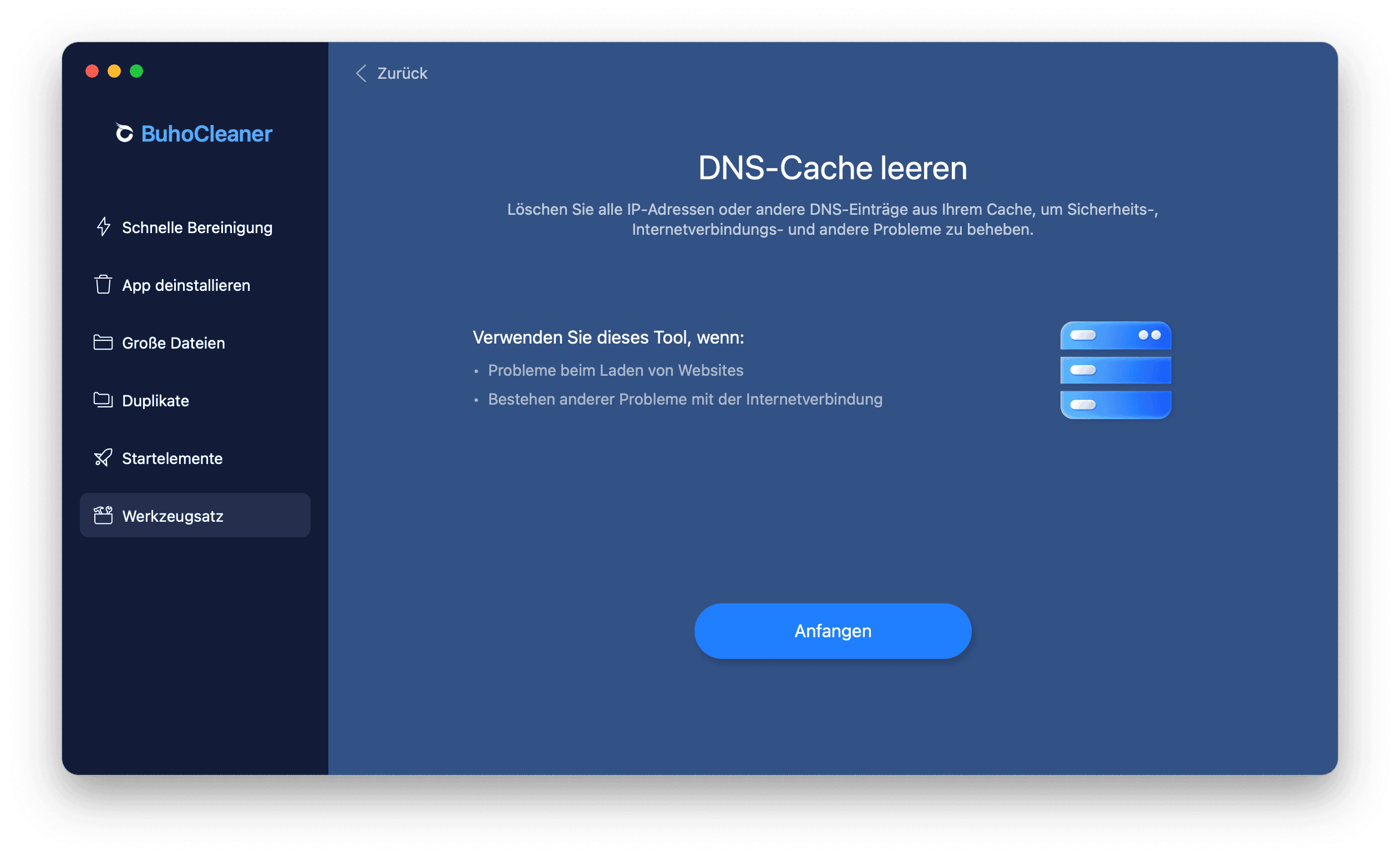 Flush DNS Cache on Mac with BuhoCleaner