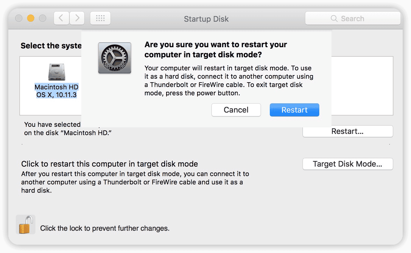 Boot Intel Mac in Target Disk Mode