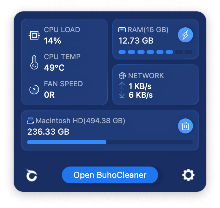 Beheer Geheugen met BuhoCleaner Menu