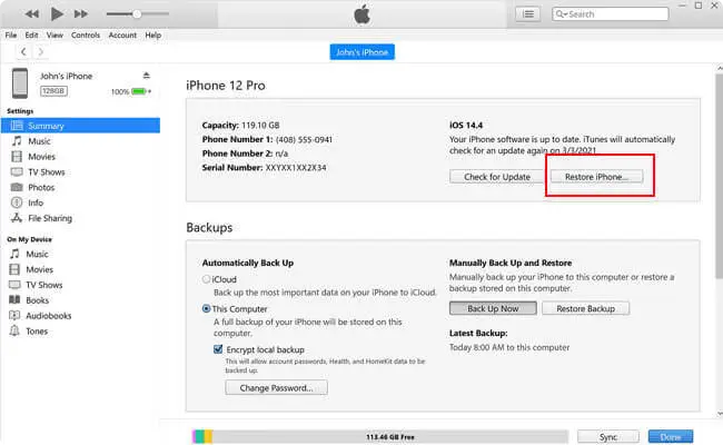 Code über iTunes umgehen