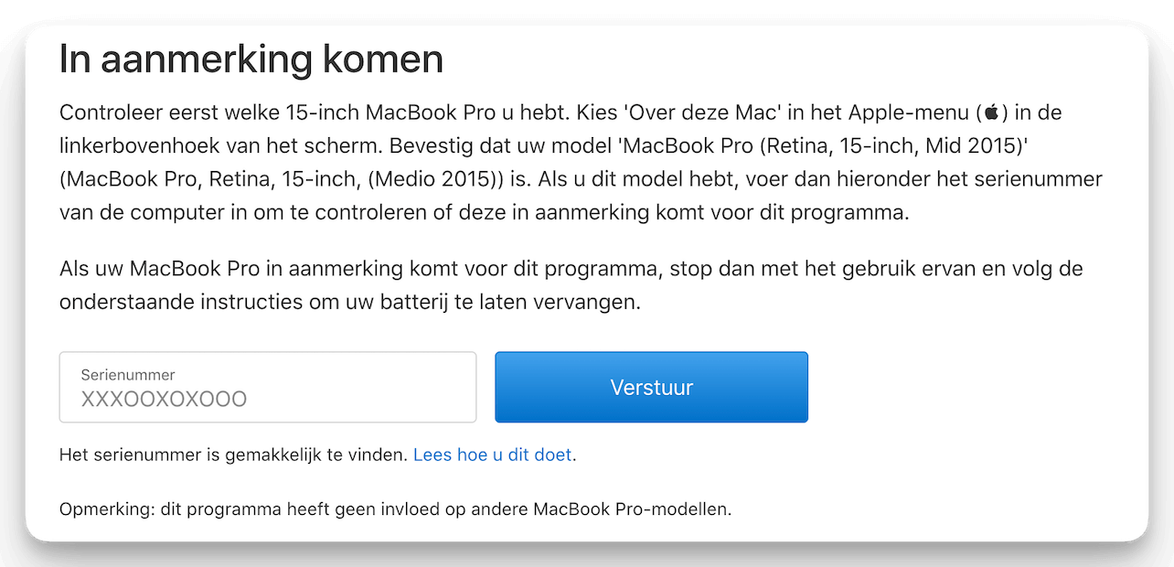 Controleer of je Mac Onder een Terugroepactie Valt