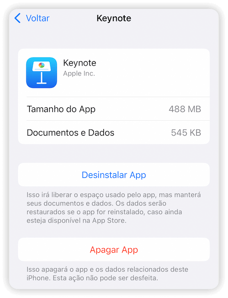 Limpar o cache do aplicativo