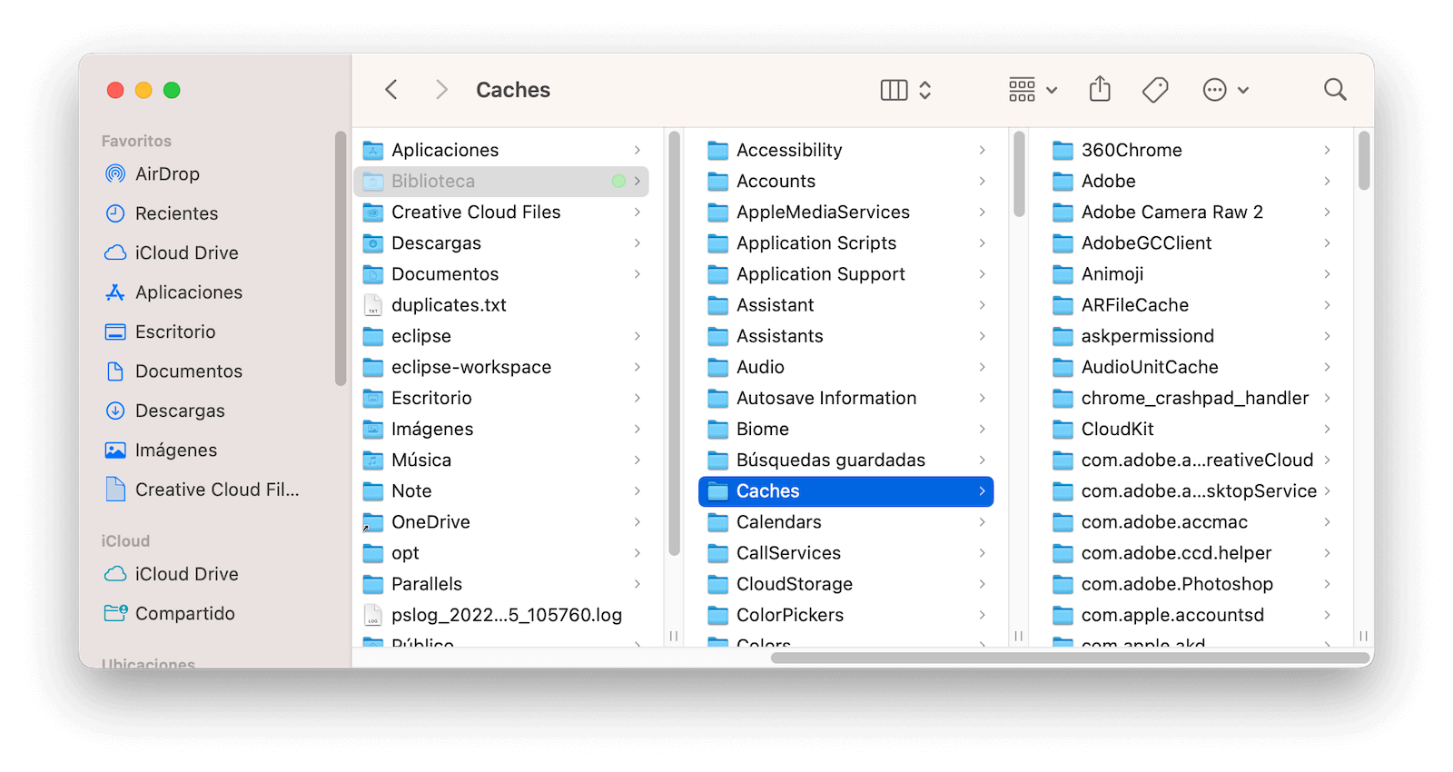 Borrar la caché en Mac