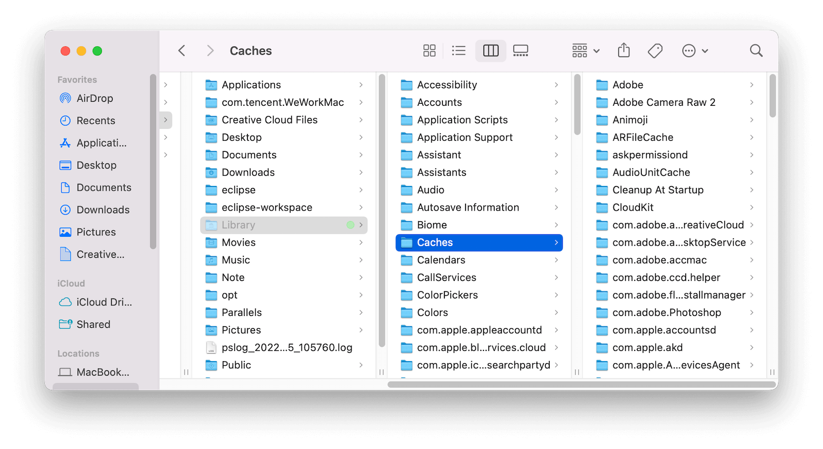 Handmatig caches verwijderen op Mac om schijfruimte vrij te maken