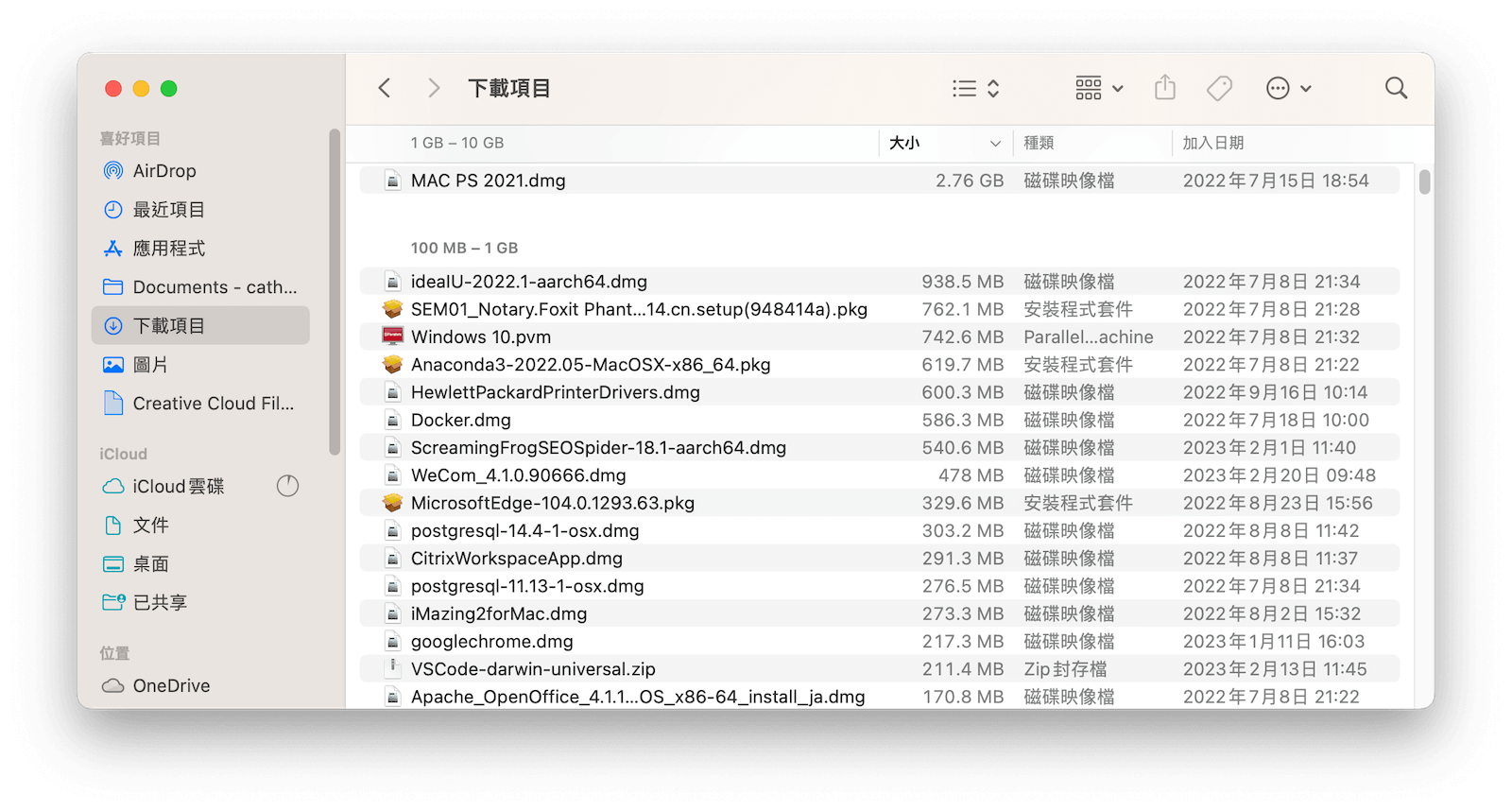 刪除無用的下載項目
