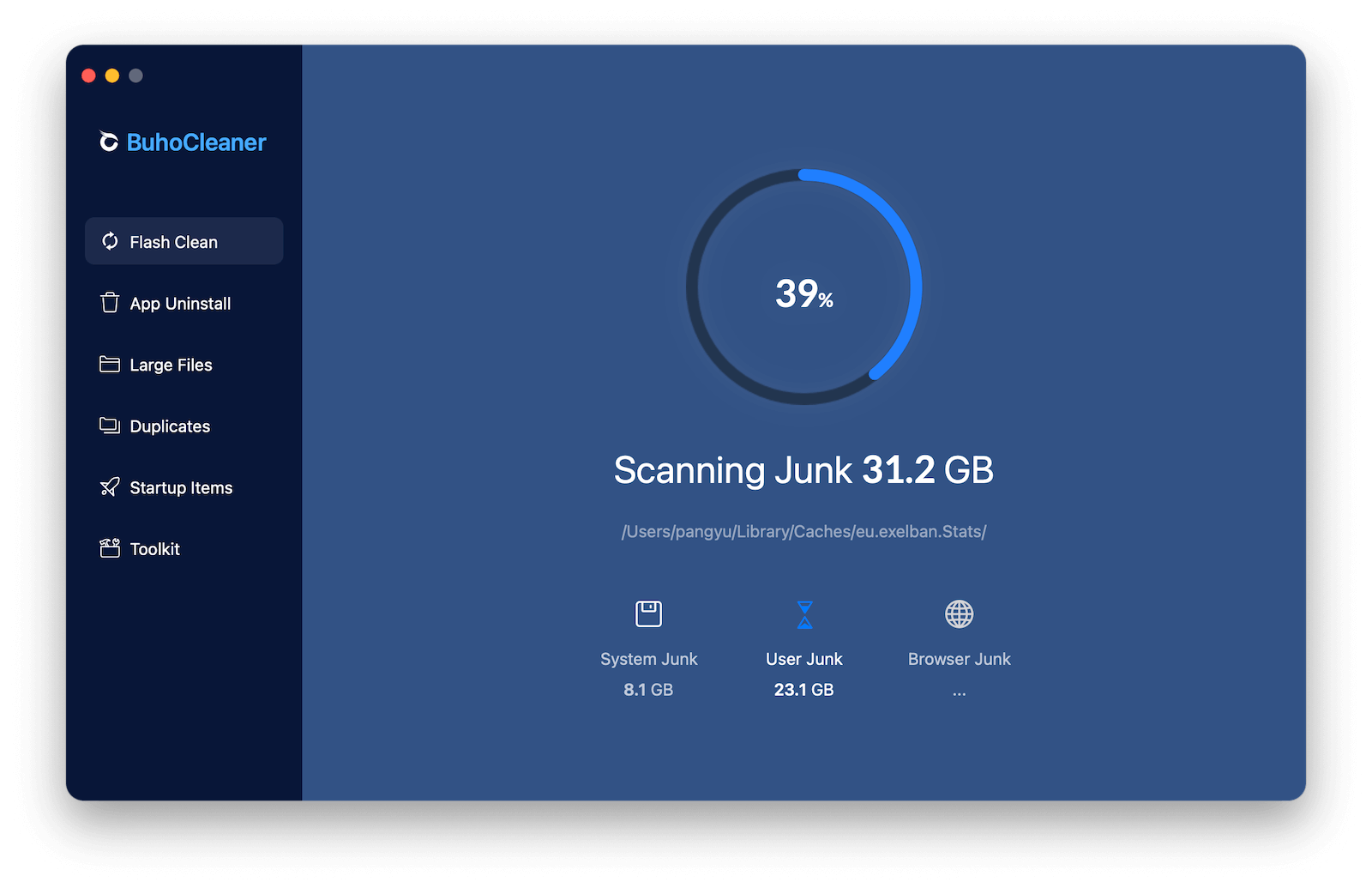 Clear Junk Files in BuhoCleaner