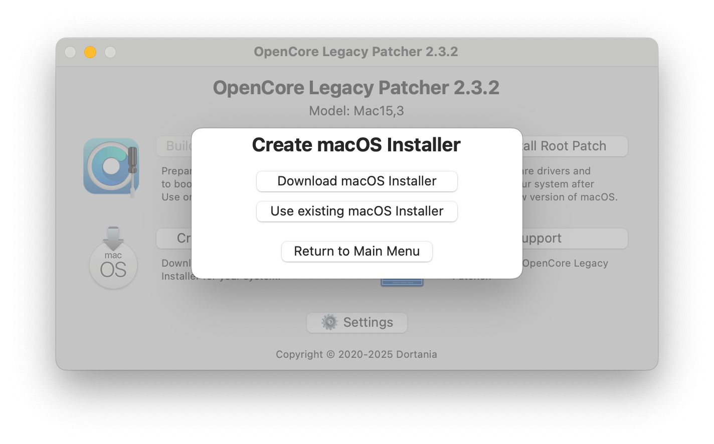 「Download macOS Installer」をクリック