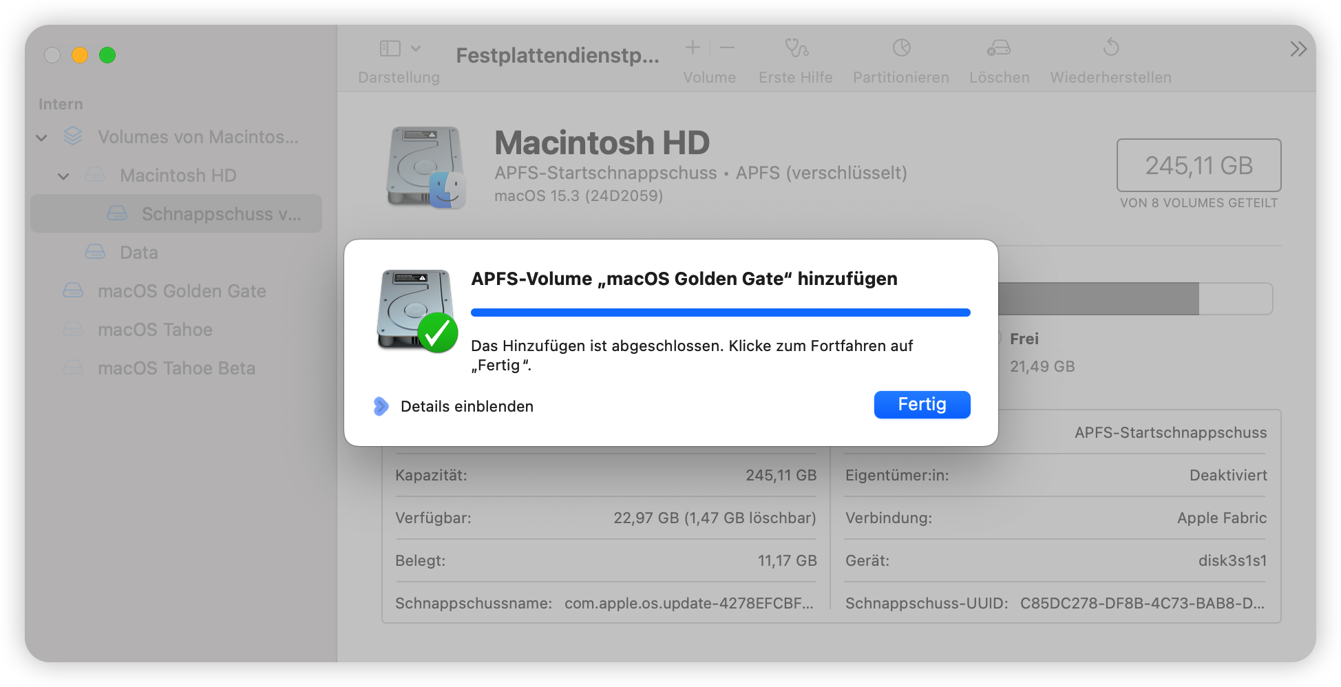 create_new_macos_27_apfs_volume_successful_de.png