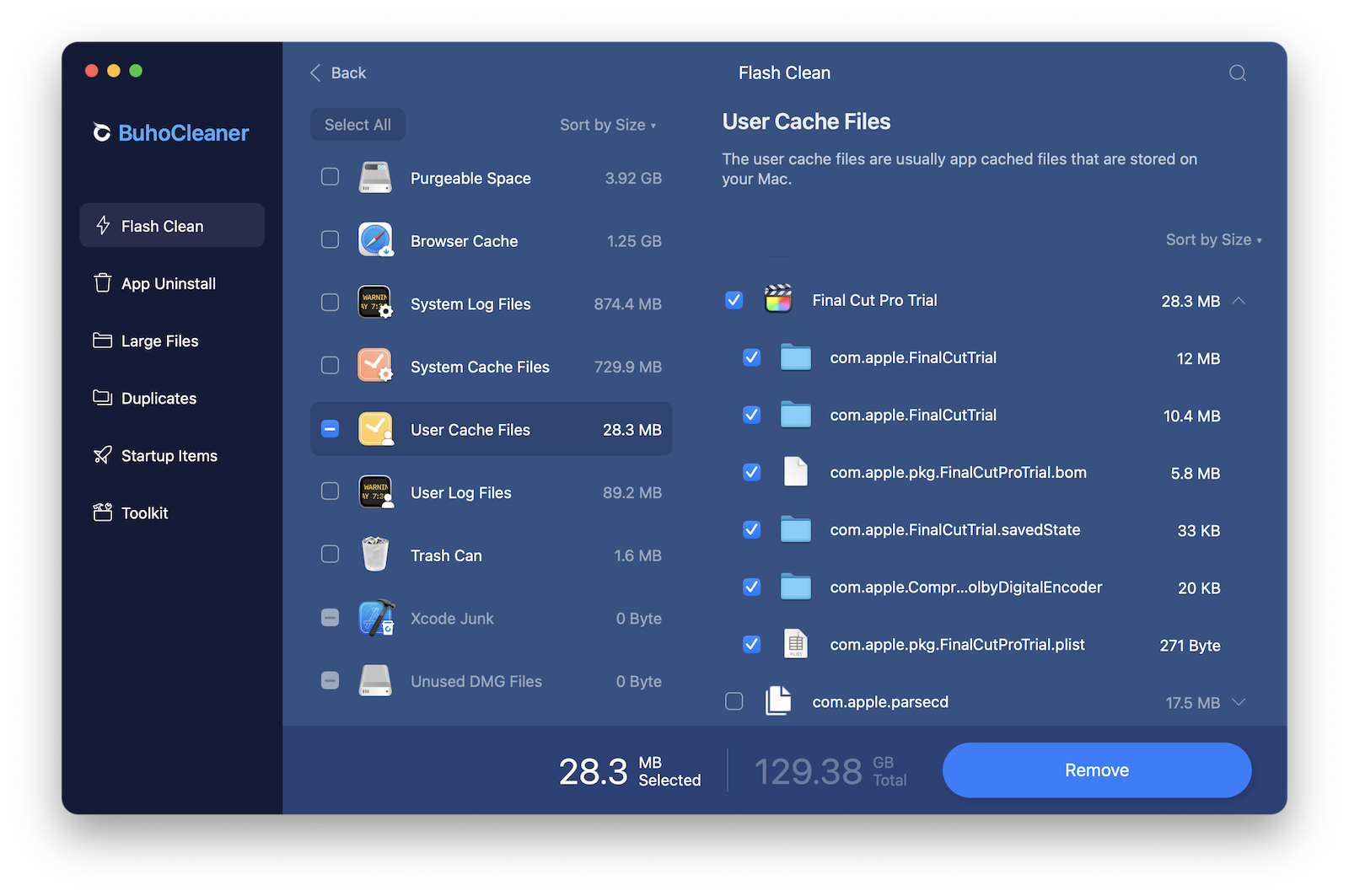 Delete Final Cut Pro Cache on Mac with BuhoCleaner