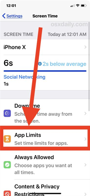 Disable App Limits