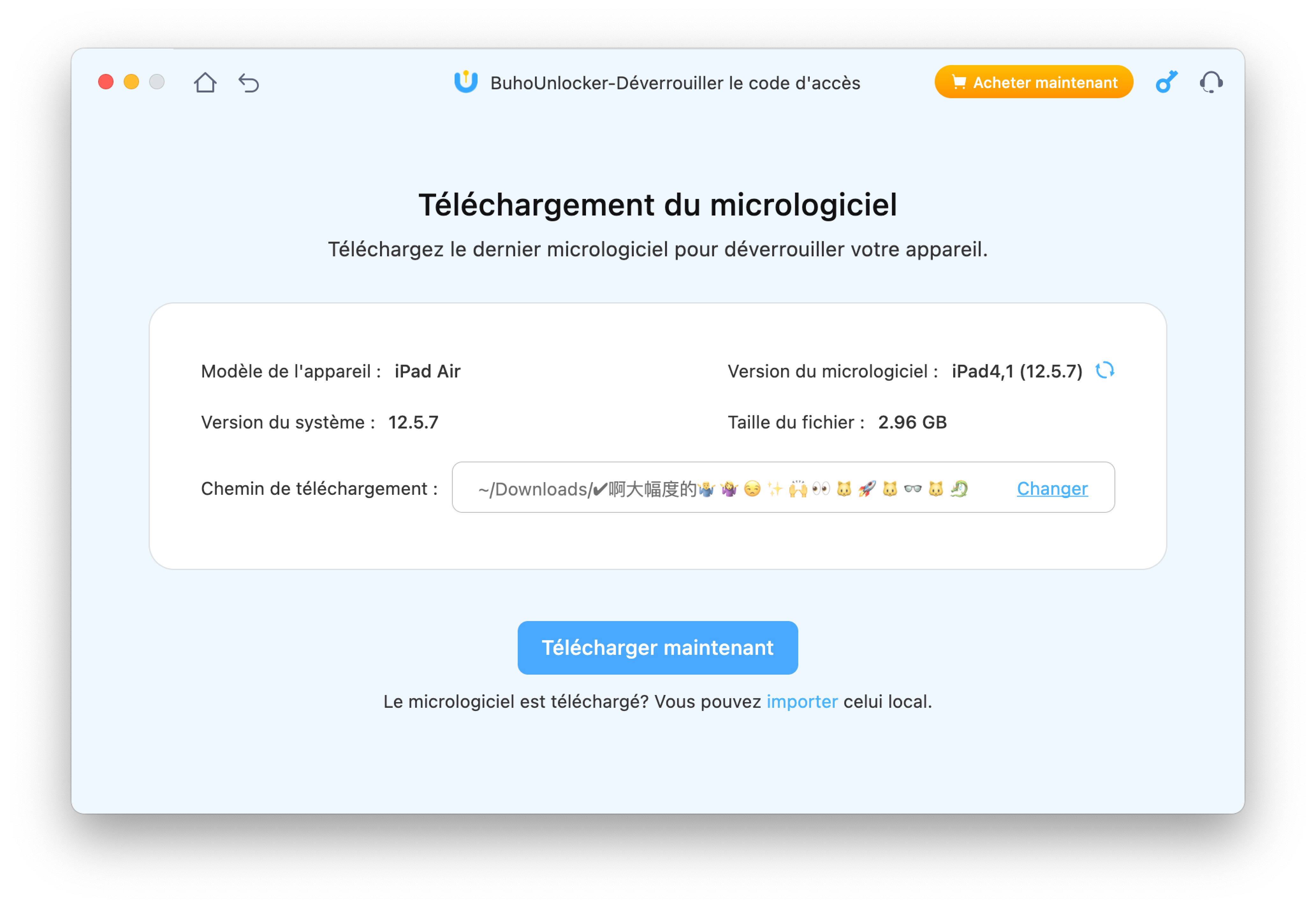 Télécharger le firmware pour iPad