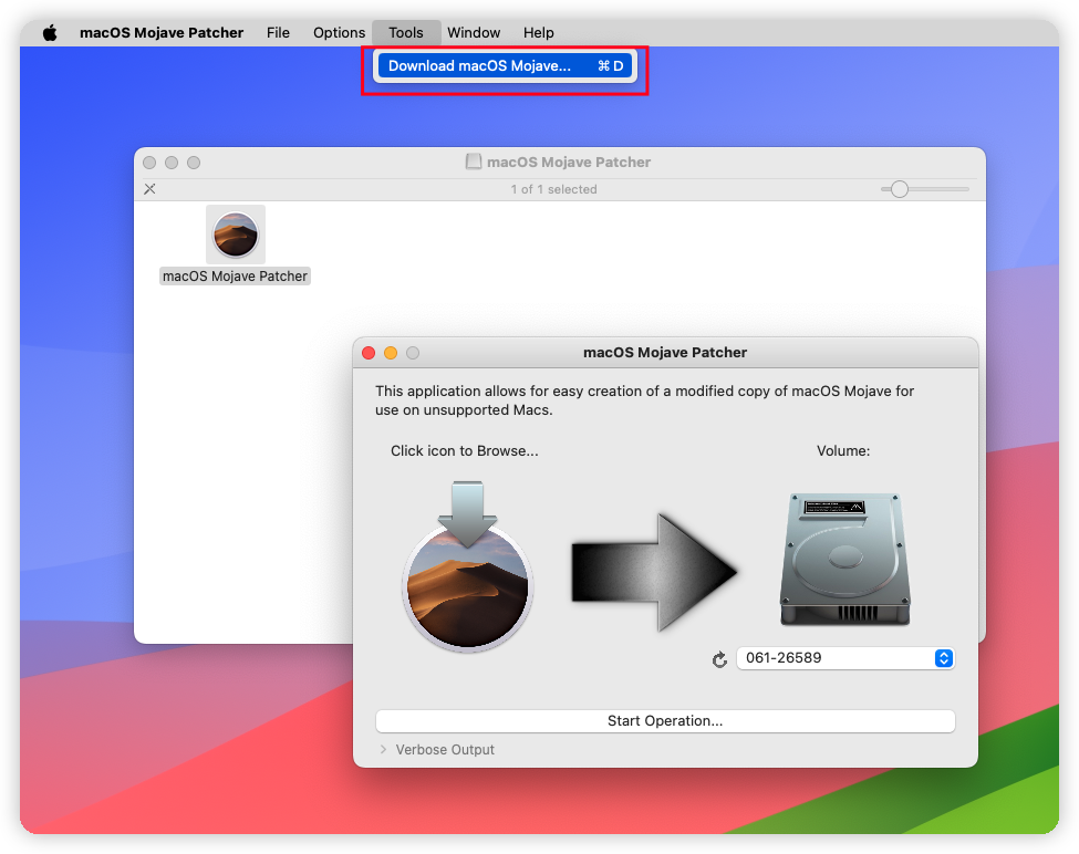 macOS Mojave dosdude1をダウンロード