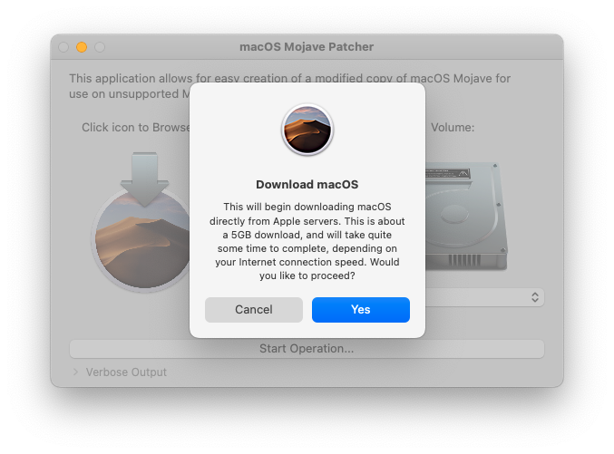 macOS Mojaveのフルインストーラ