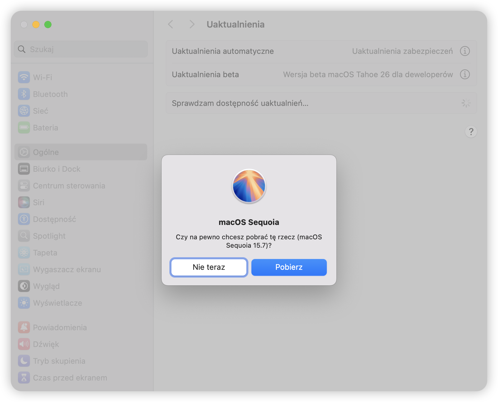 Pobierz macOS Sequoia ze sklepu App Store