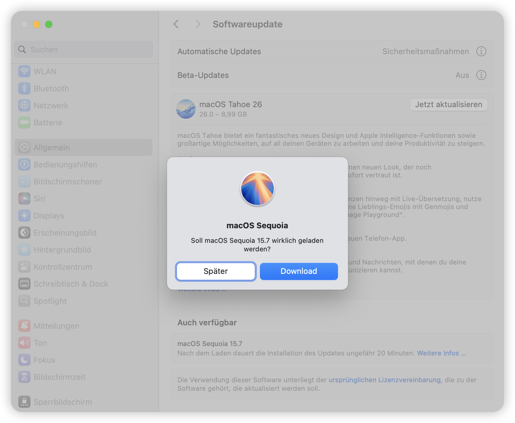 macOS Sequoia Installer herunterladen