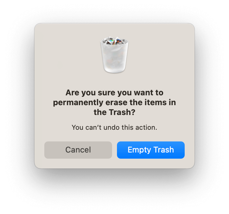 Empty Trash on Mac