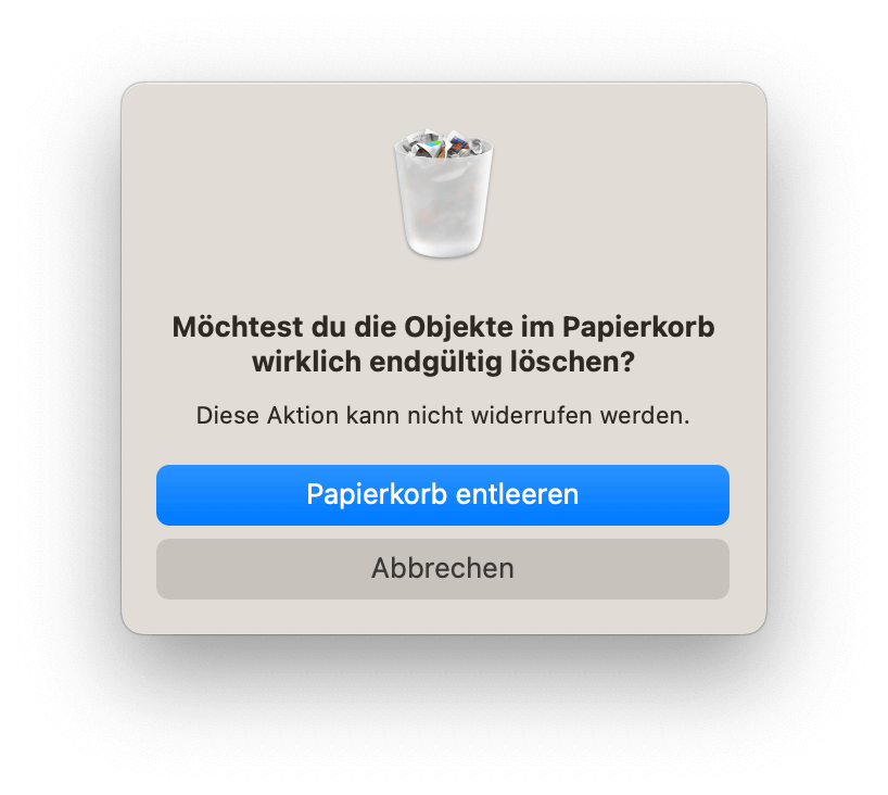 Empty Trash on Mac
