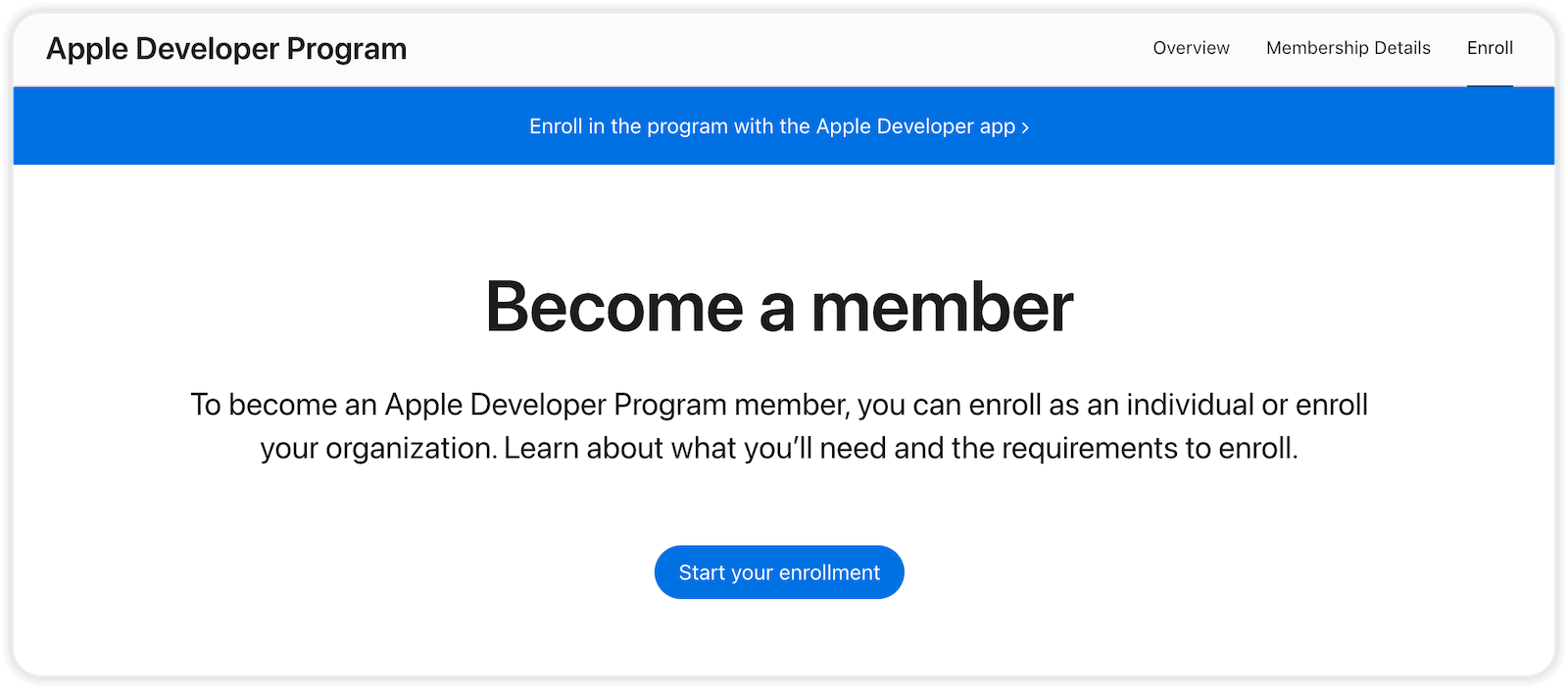 Rejestracja w Apple Developer Program