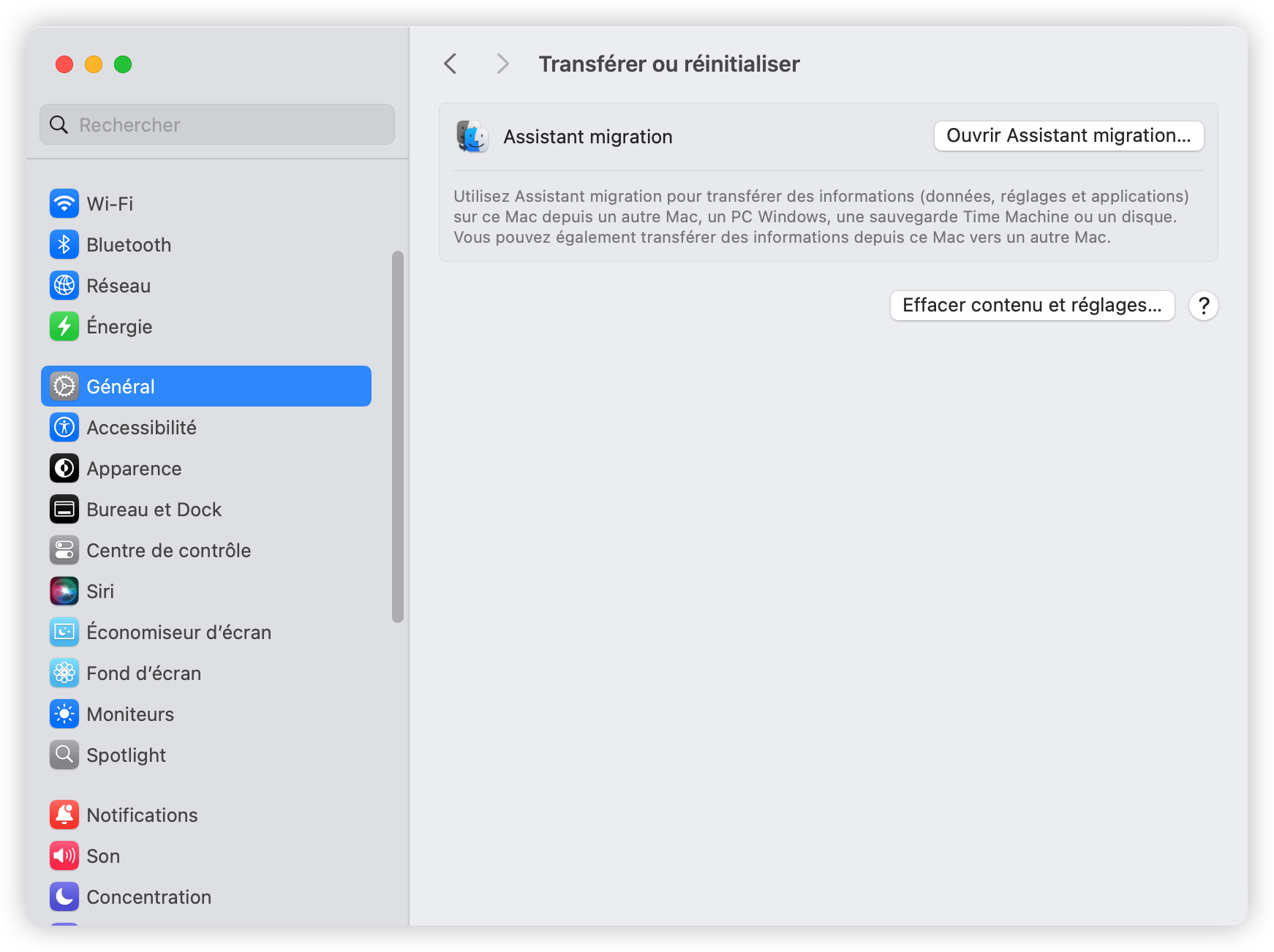 Supprimer le stockage d'intelligence Apple sur votre Mac via la réinitialisation d'usine
